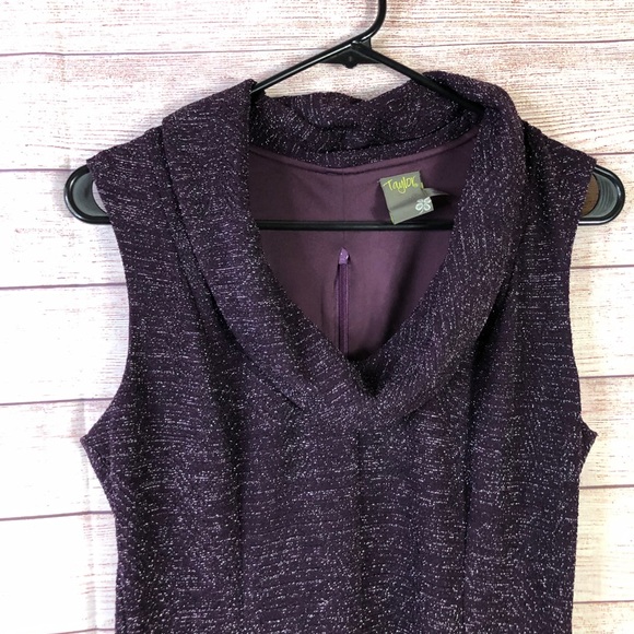 Taylor Beautiful Cowl Neck Fit Knit Dress Size10 - Picture 2 of 5